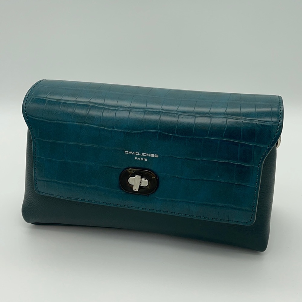 David Jones Paris NWT Faux Leather embossed Crossbody Bag